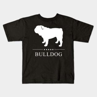 Bulldog White Silhouette Kids T-Shirt